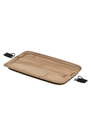 Snack Lid FLEXX 2GO Bamboo with Clips for container 1,0 L