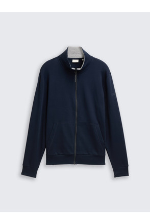 Sweatjack met opstaande kraag