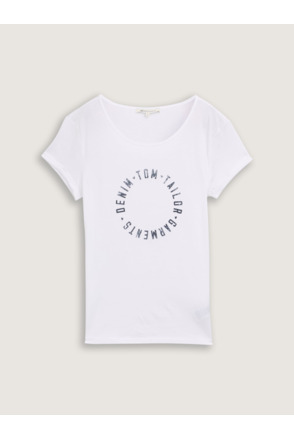 Basic T-shirt met logoprint