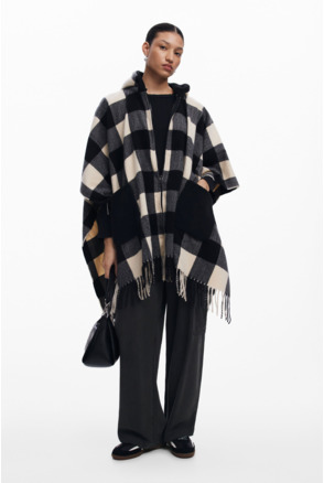 PONCHO PONCHO REPRISE ARENAL BLACK&WHITE