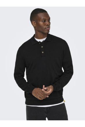 Polo met lange mouwen (L/S) met normale pasvorm Heren