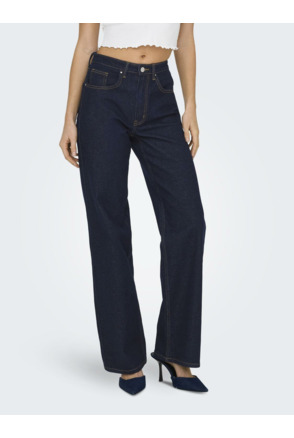 Wide Leg Fit Jeans met wijde pasvorm met zakken aan de voorkant en hoge taille