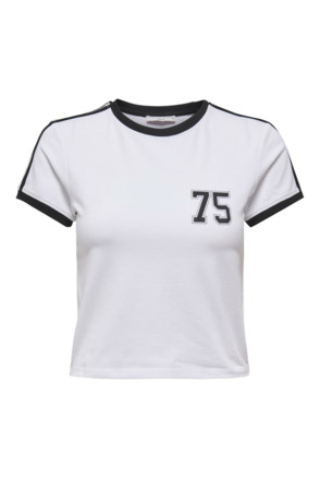 Regular Fit O-Neck Short Sleeves (S/S) Cropped O-hals T-shirt met korte mouwen voor lente/zomer