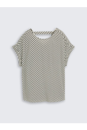 Losvalnde blouse met uitsnijding aan de Achterkant