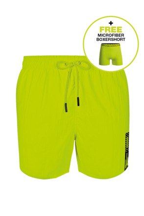 Heren Zwembroek Effen Greenish Yellow