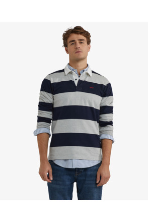 Striped Rugby 100% Cotton Heren