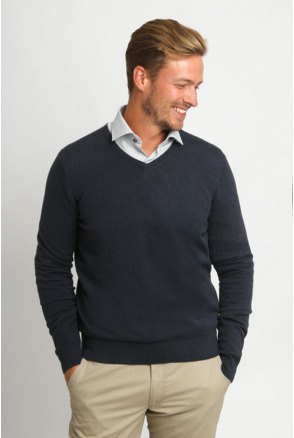 Suitable Respect Vinir Pullover Melange Navy