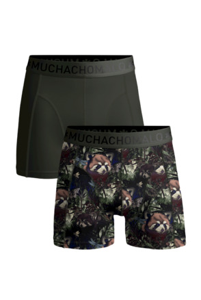 Heren 2-pack Boxershorts print/effen