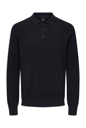 Regular Fit Polo Long Sleeves (L/S) -> Gebreide trui met lange mouwen en normale pasvorm Heren