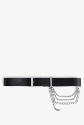 ROCK CHAIN BELT 40MM GLOSSY WI