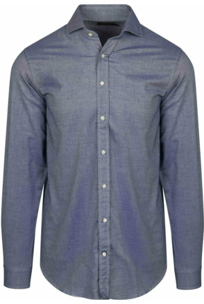 Steppin' Out Overhemd Twill Blauw