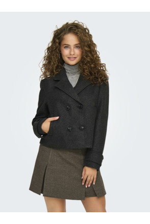 Spread Collar Long Sleeves (L/S) Omgekeerde jas met korte knoopsluiting