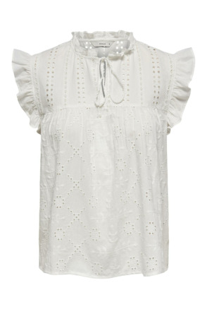 Regular Fit O-Neck Sleeveless (S/L) Mouwloze top met O-hals en koordsluiting