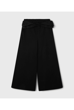 10DAYS Dames brede pijp broek jogger strik katoen