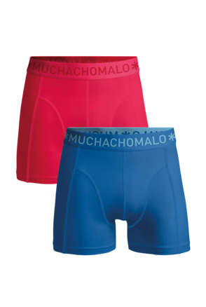 Heren 2-Pack Boxershorts Effen Blue/Pink