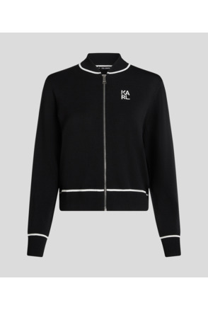 VARSITY ZIPPED CARDIGAN