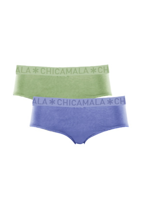 Dames 2-pack slip Solid Purple/Green