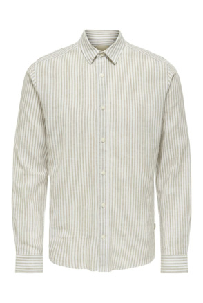 Slim Fit Overhemdkraag Lange Mouwen (L/M) Heren