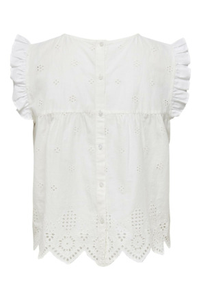Regular Fit O-Neck Sleeveless (S/L) Chique mouwloze top met O-hals en ruches