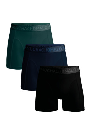 Heren 3-pack shorts effen