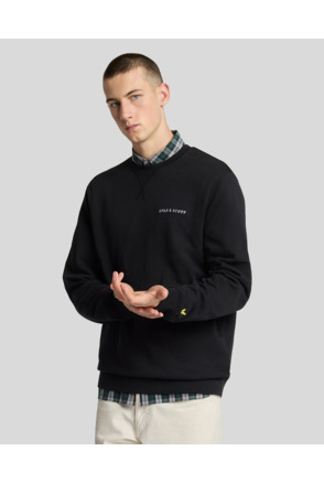 Loopback Embroidered Crew Neck Sweatshirt