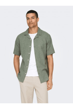 Slim Fit Resort Kraag Korte Mouwen (K/M) Heren