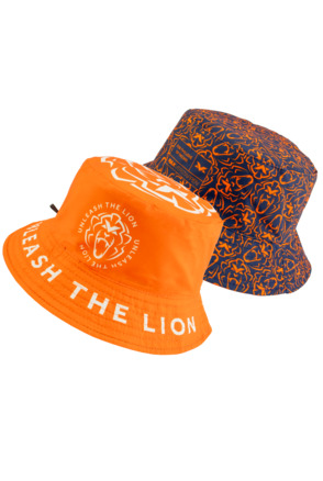 Orange Lion Reversible Bucket Hat - Unleash The Lion