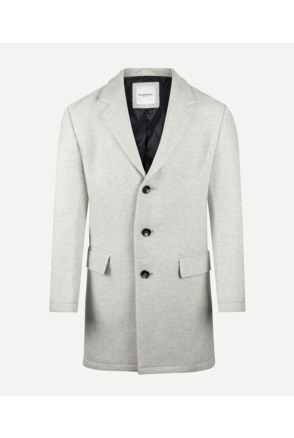 Herringbone Wool Coat Heren