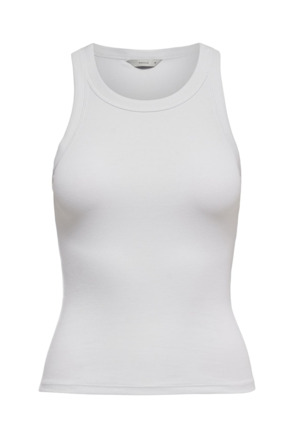Slim Fit Square Neck Sleeveless (S/L) BASIC Tanktop zonder mouwen met slim fit