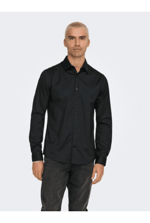 Slim Fit Overhemdkraag Lange Mouwen (L/M) Heren