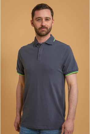 Suitable Fluo B Polo Antraciet