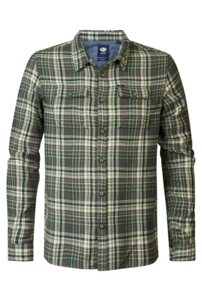 Men Shirt Long Sleeve Check