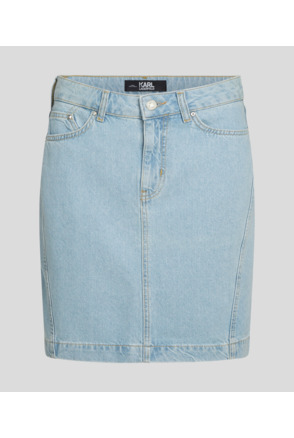 BLOCK LOGO DENIM SKIRT
