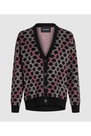 K-CHEVRON JACQUARD CARDIGAN