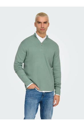 ONSCOOPER HALF ZIP HIGH NECK KNIT N
