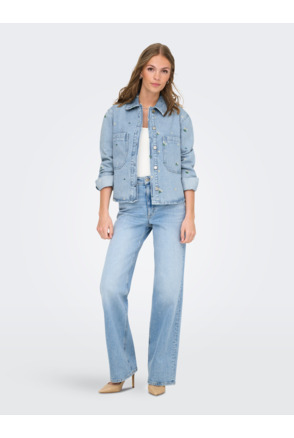 ONLCASSIE EMB LS OVS DNM SHIRT AKM