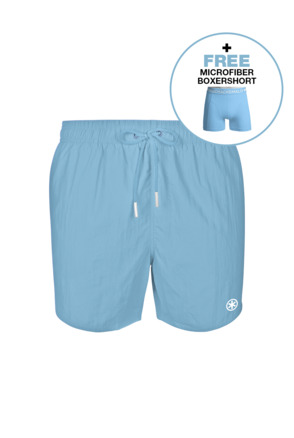 Heren Zwembroek Effen Cyan Blue