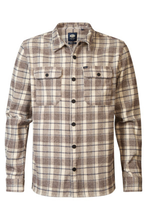 Men Shirt Long Sleeve Check