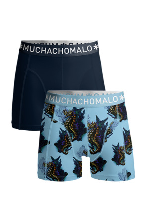 Heren 2-Pack Boxershorts Effen Print/Blue