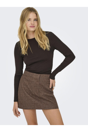 Tight Fit O-Neck Long Sleeves (L/S) Basic top met ronde hals en lange mouwen voor jeugdige vrouwen