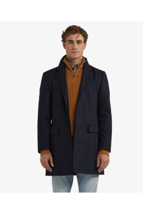 Check Wool Coat Heren