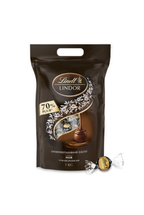 LINDOR Zak chocolade Donker 70% 1000g