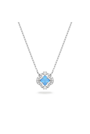 Una Sparkling Dc Necklace Rhodium shiny Arctic Blue White