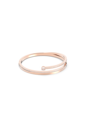 Fresh Bangle Rose Gold shiny Crystal White