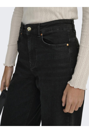 Wide Leg Fit Jeans met hoge taille en brede pasvorm en achterzakken