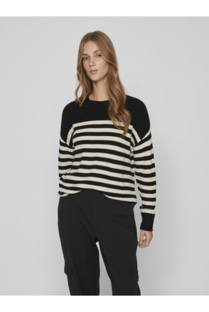 VIRIL RIB STRIPE L/S KNIT TOP - NOO