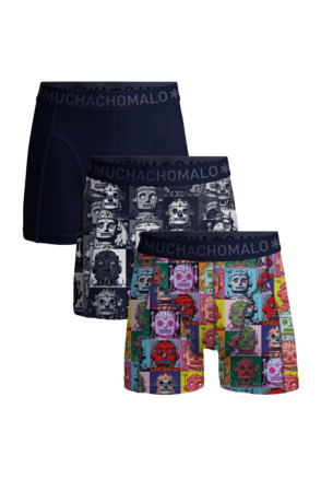 Heren 3-Pack Boxershorts Print/Print/Effen