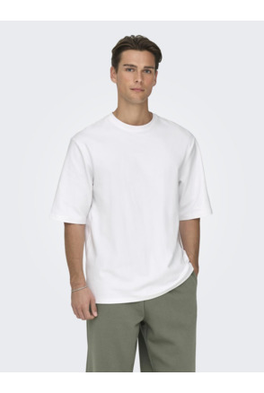 Relaxed Fit O-hals T-shirt met korte mouwen in relaxte pasvorm voor heren Heren
