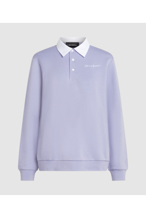 POPLIN COLLAR SWEATSHIRT