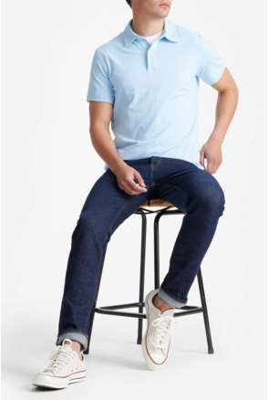 King Essentials The James Poloshirt Lichtblauw